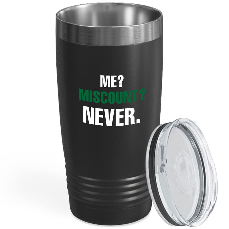 Accountant Black Wine Tumbler 12oz - Me? Miscount? Never - Accounting Spreadsheet Occupation Number Economy Tax Preparer Financial Coworker
