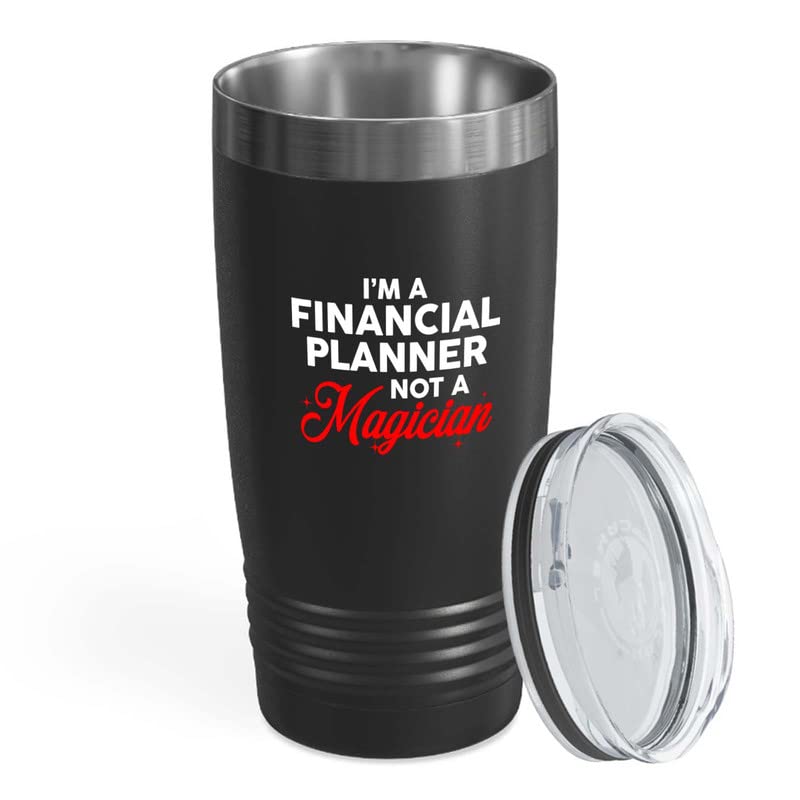 Accountant Black Viking Tumbler 20oz - I'm A Financial Planner Not A Magician - Accounting Auditor CFP Work Credit Budget Client Banker