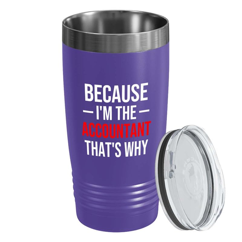 Accountant Purple Edition Viking Tumbler 20oz - i'm the Accountant - Accounting Credit Debt Excel Auditor Office Coworker Tax Finance
