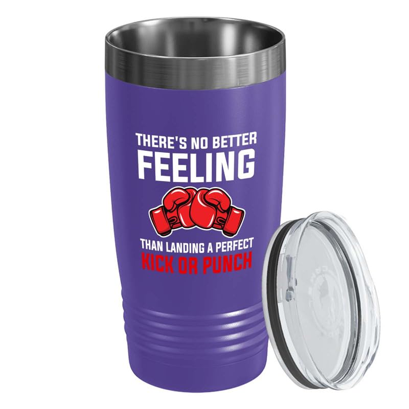 Kickboxer Pink Edition Tumbler 20oz - There's no better - Tackling Boxing Trainer Punching Taekwondo Gymnastics Sparring Kickboxer Training
