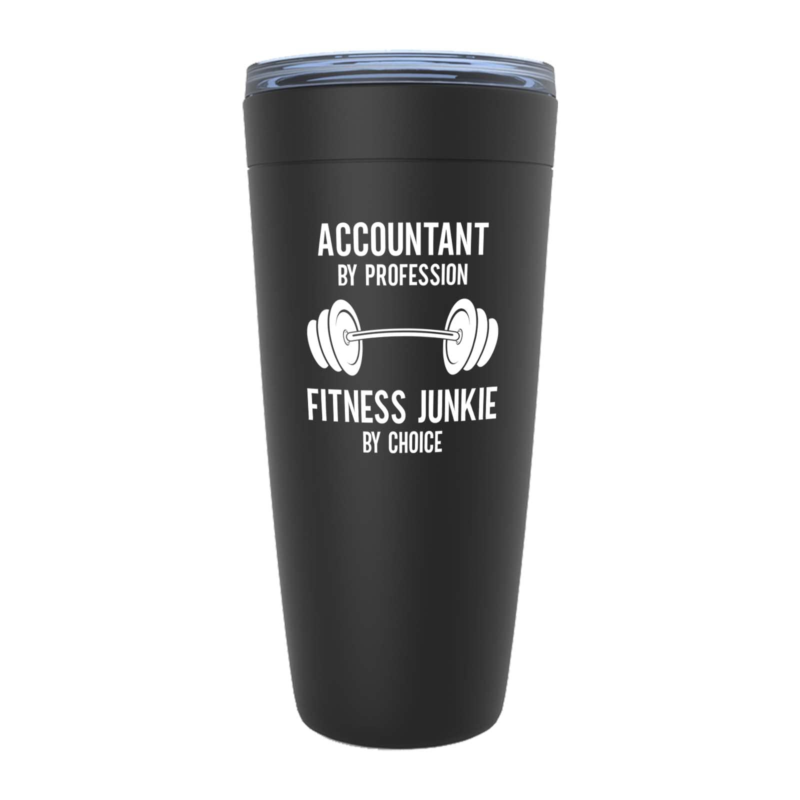 Accountant Black Edition Viking Tumbler 20oz - Fitness Jnkie by Choice B - Accounting Spreadsheet Audit Auditor office work cpa engineer tax finance administrative