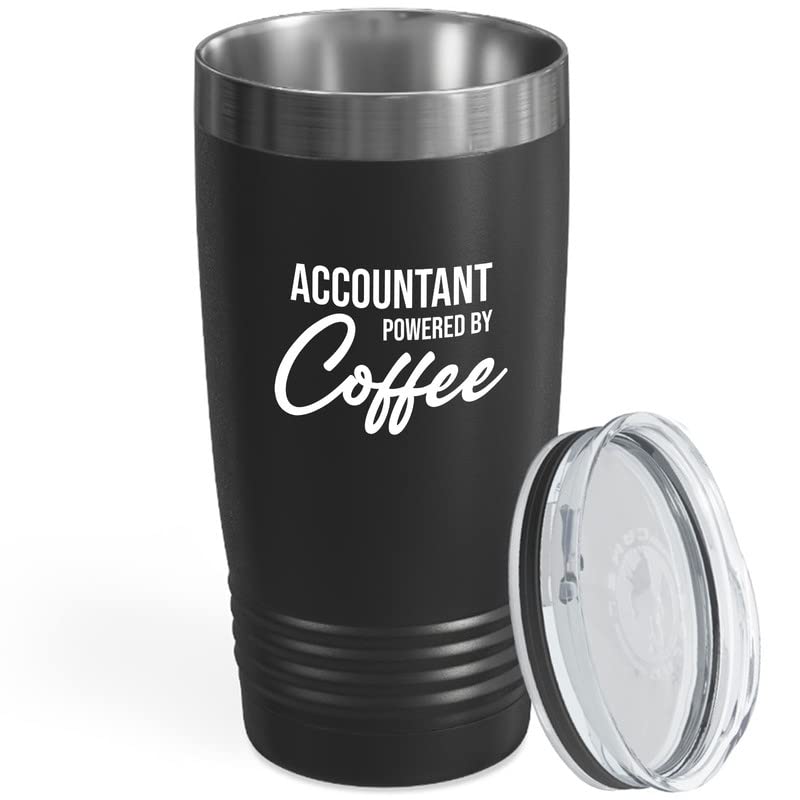 Accountant Black EditionTumbler 20oz - Accountant by coffee - Coworkers Accountant Gifts for Men or Women accounting graduation gifts CPA Tax Preparer Finance Auditor