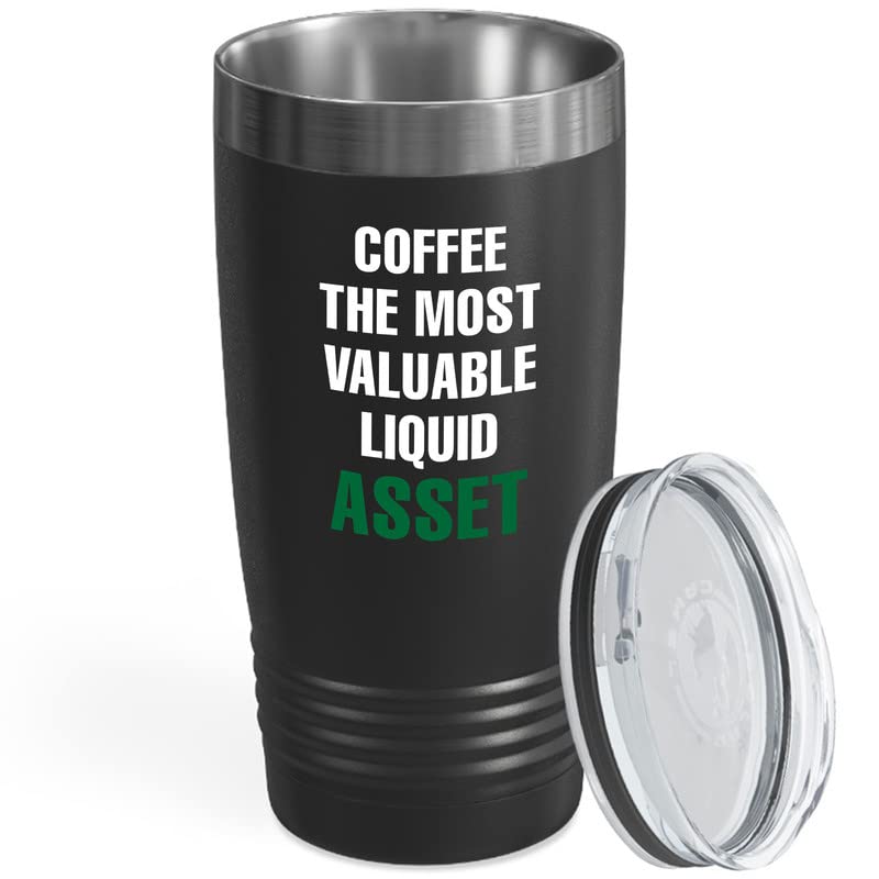 Accountant Black Wine Tumbler 12oz - Coffee The Most Valuable Liquid - Finance Job Auditor Planner Multitasking Certified Public Accounting