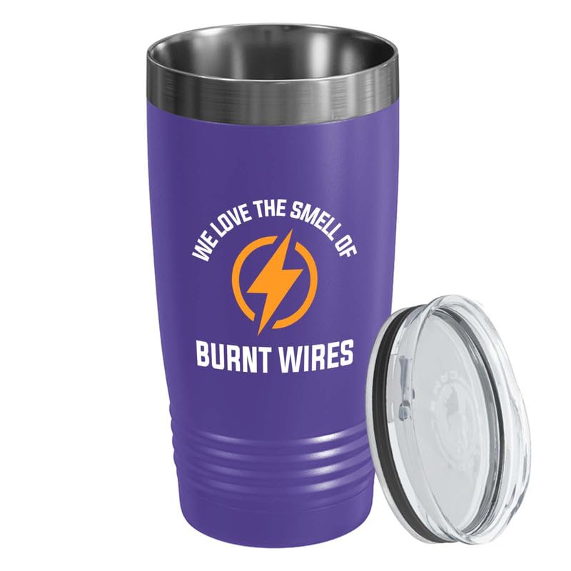 Electrician Purple Edition Viking Tumbler 20oz - We love the - Electricians Dad Engineer Engineering electrician technician electrical expert Maintenance wireman linesman