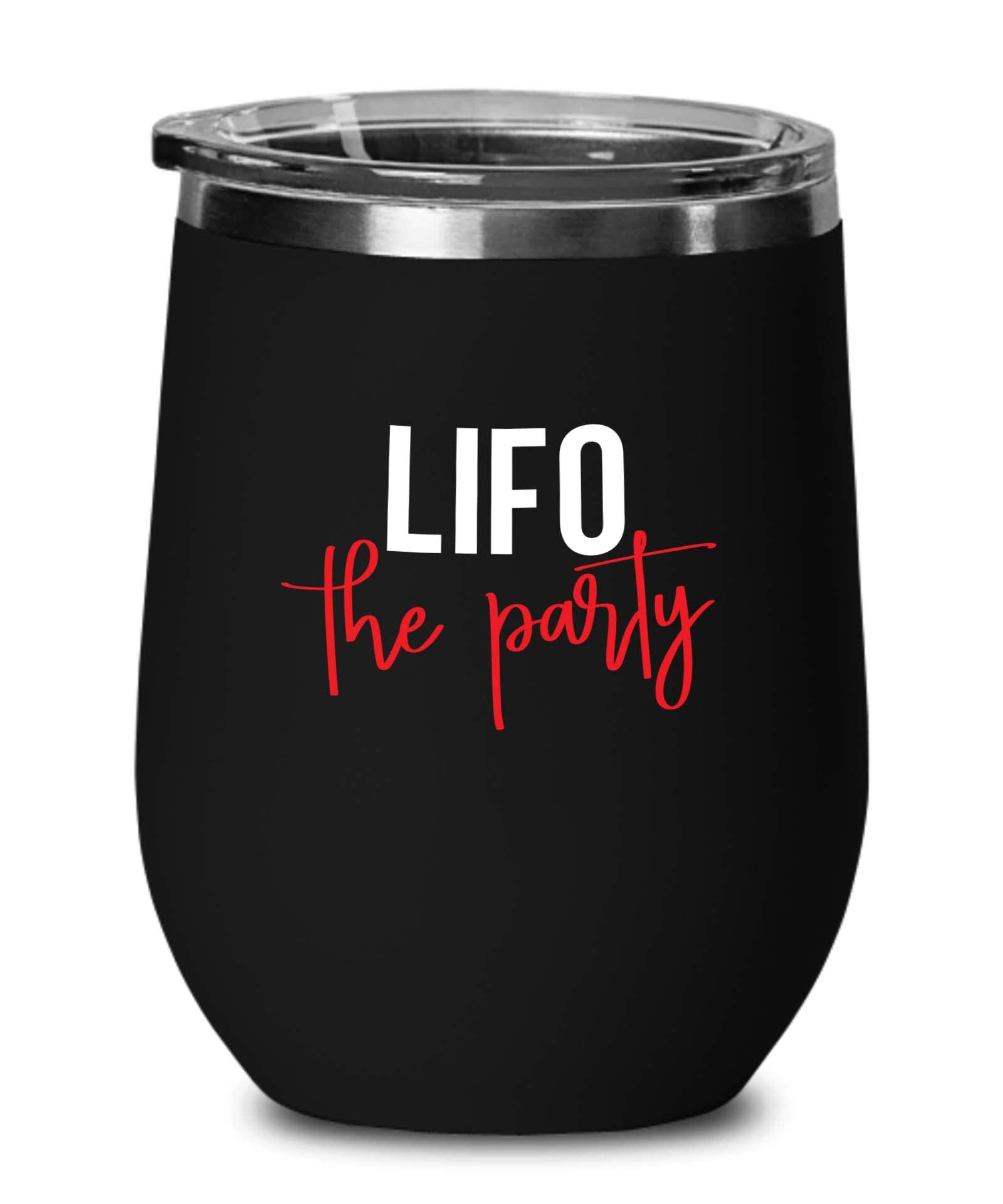 Accountant Black Edition Wine Tumbler 12oz - Liffo the Party - Accounting Spreadsheet Audit Auditor office work cpa engineer tax finance administrative email