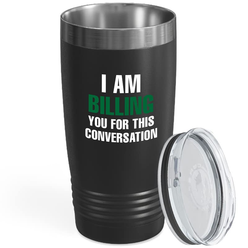 Accountant Black Wine Tumbler 12oz - I am Billing You For This Conversation - Accounting Spreadsheet Economy Tax Preparer Financial Coworker