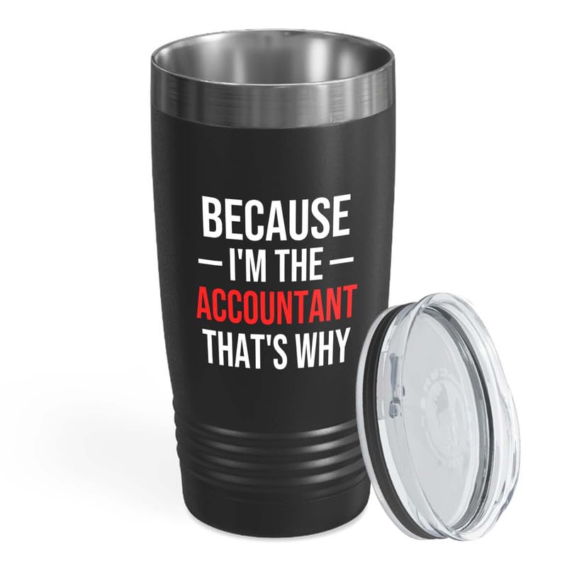 Accountant Black Edition Viking Tumbler 20oz - i'm the Accountant - Accounting Credit Debt Excel Auditor Office Coworker Tax Finance